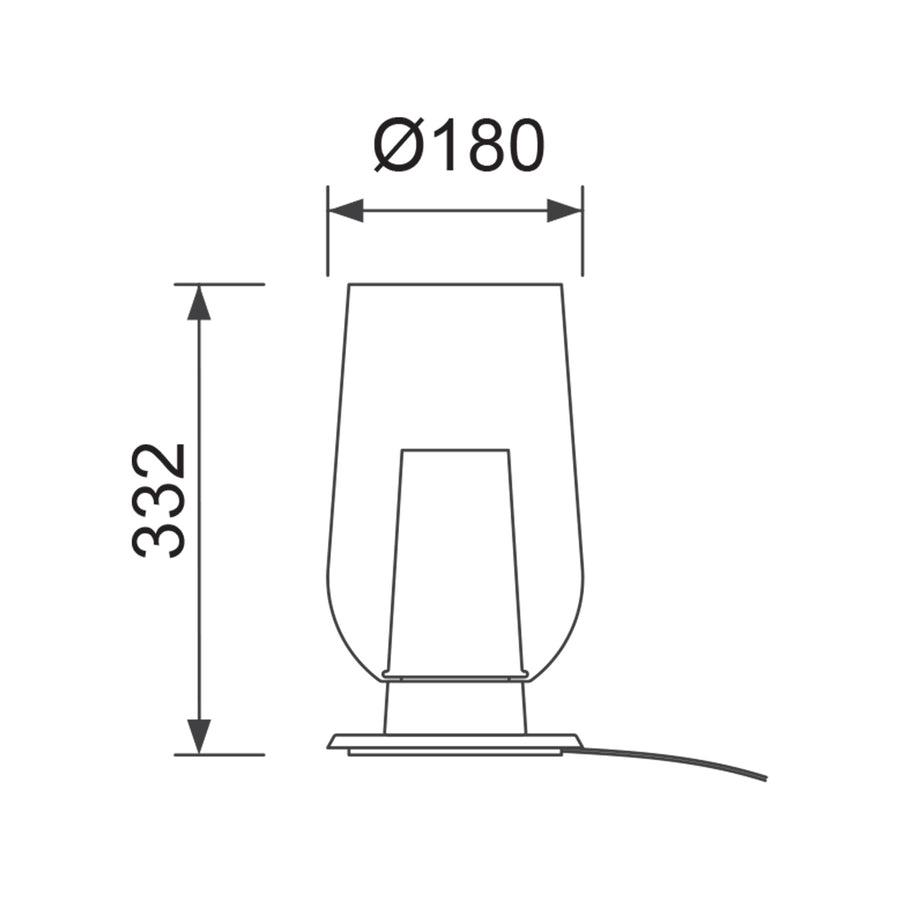 Lampe à poser Nora, verre, Ø 18 cm