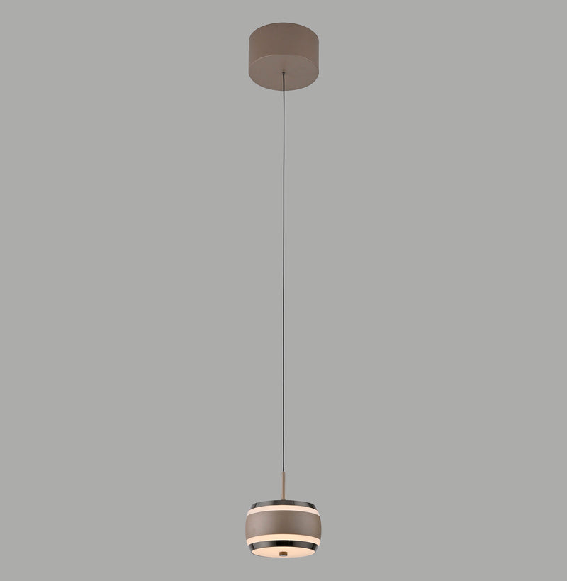 Suspension Pure Falling Rings marron et chromée (2503-97)