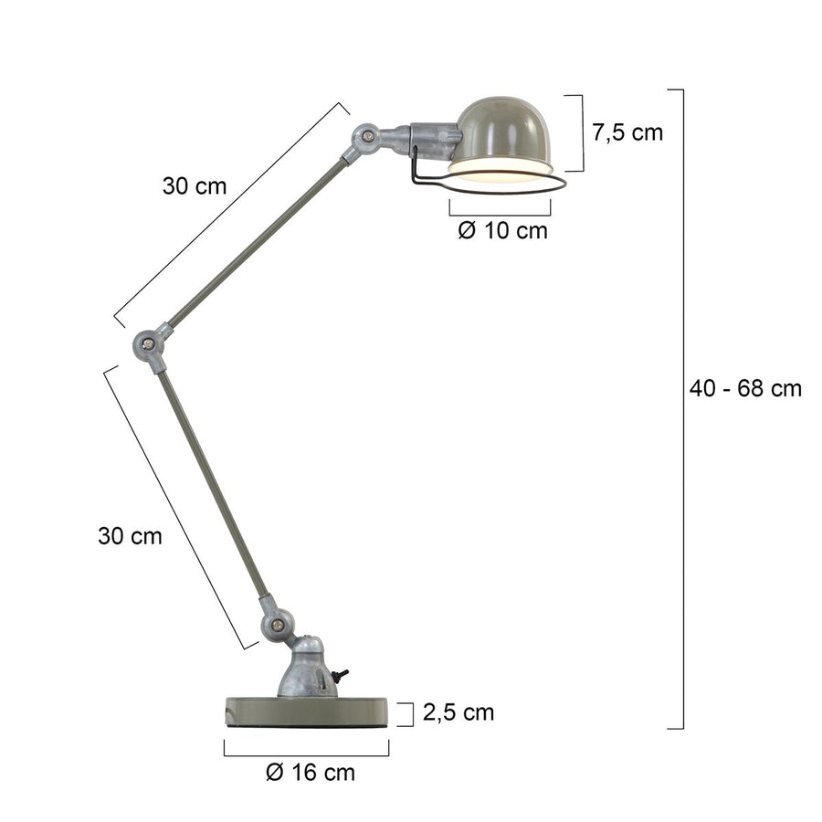 Lampe Table Métal Vert