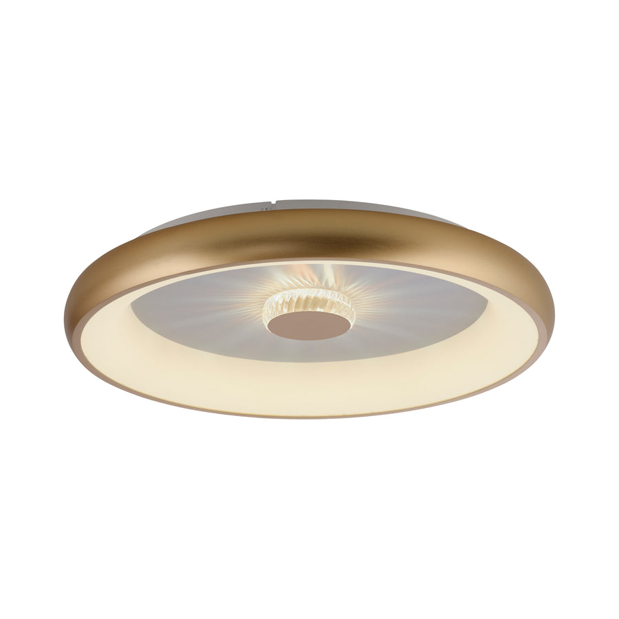 Plafonnier Vertigo laiton mat, L 61,5 cm
