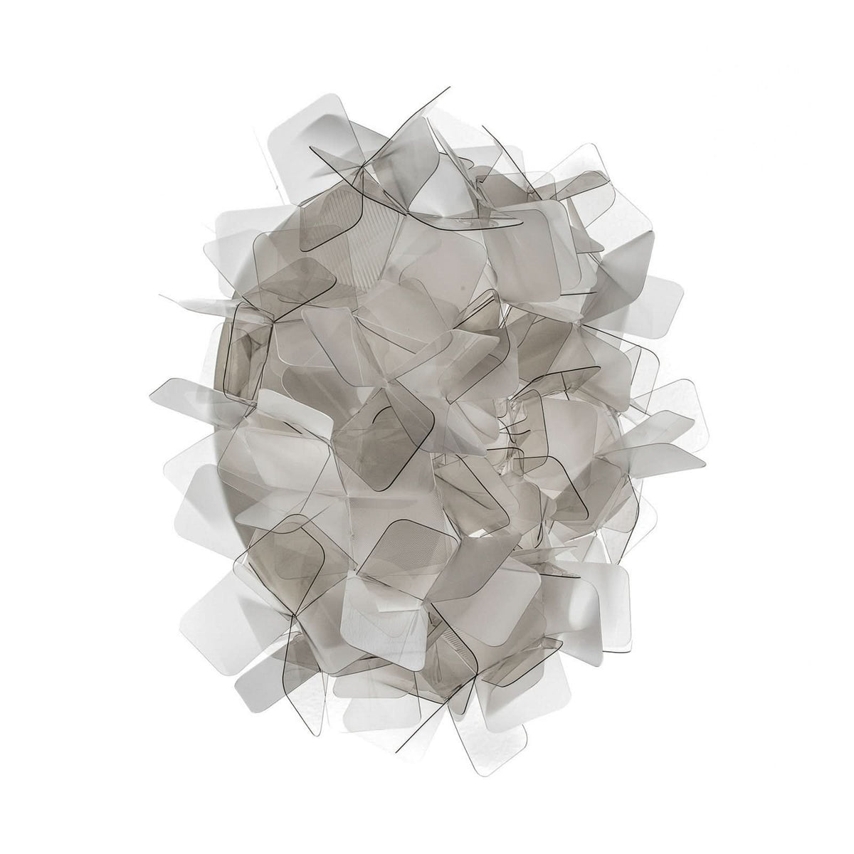 Applique murale Clizia, gris fumée, 2 lumières, Ø 53 cm