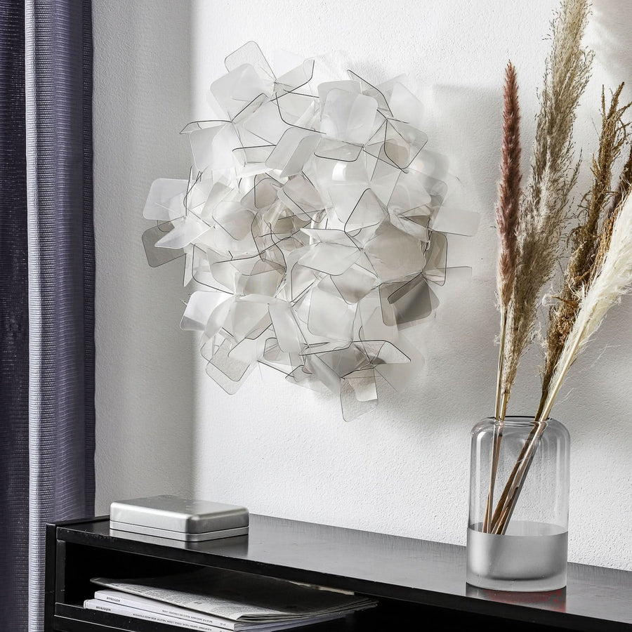 Applique murale Clizia, gris fumée, 2 lumières, Ø 53 cm