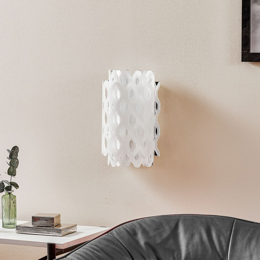 Applique murale Charlotte, blanc, hauteur 32 cm
