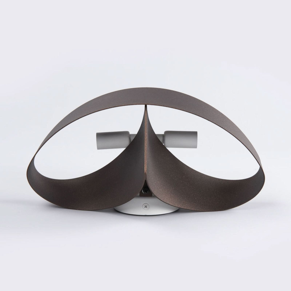 Applique murale Scudo en acier, bronze, 2 lumières, hauteur 16 cm
