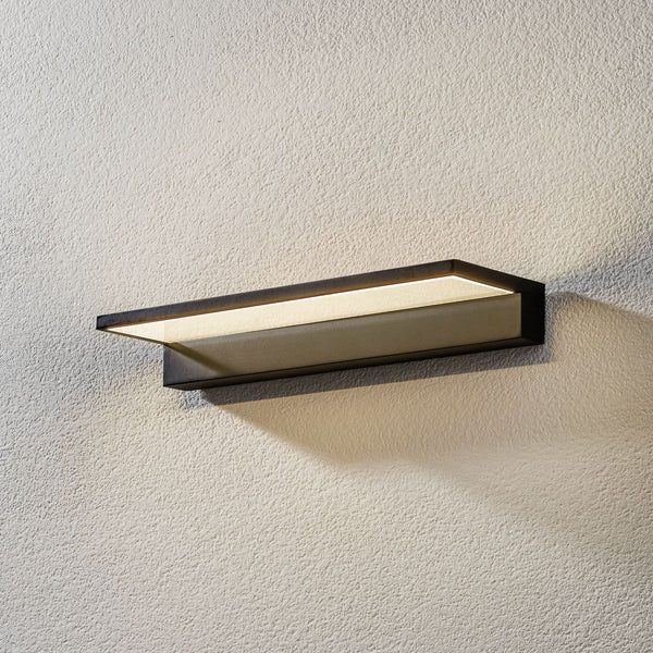 Applique murale LED Crib Wall en verre, noir, hauteur 3,3 cm