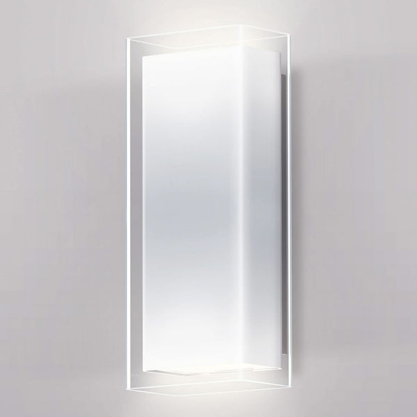 Applique murale LED Rod Wall en verre, blanc, hauteur 24 cm