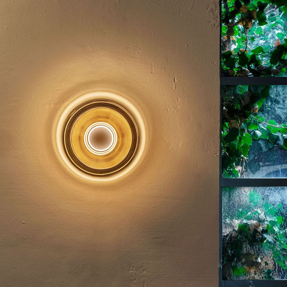 Applique murale LED Curling Wall M en verre, argenté, Ø 25 cm