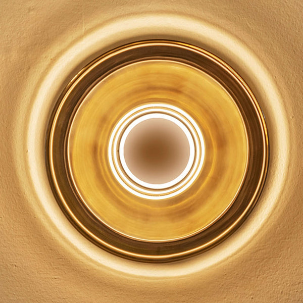 Applique murale LED Curling Wall M en verre, argenté, Ø 25 cm