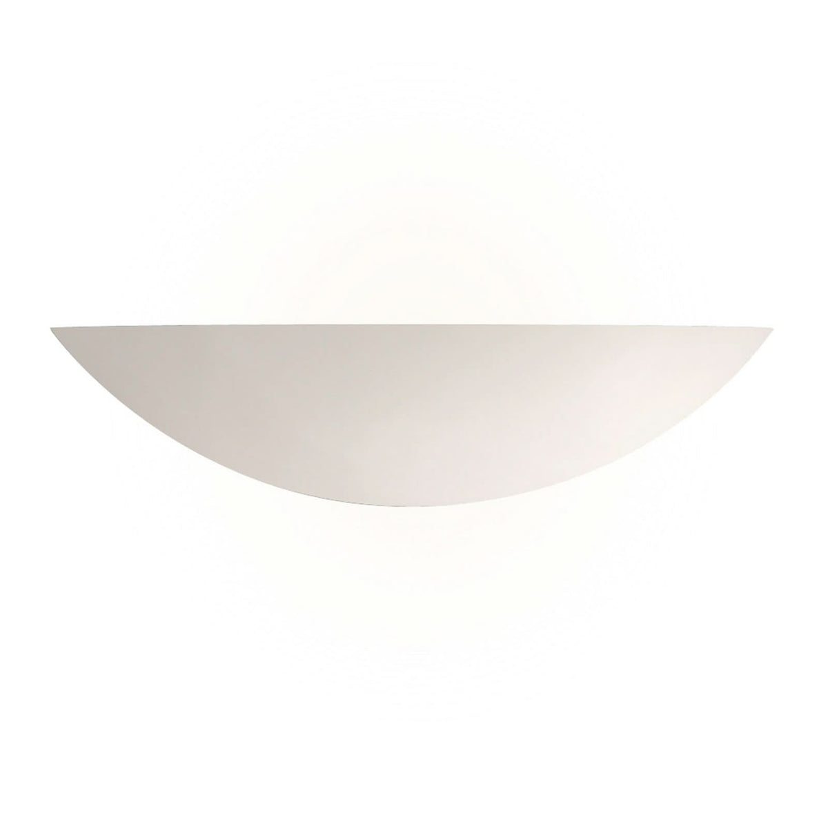 Applique murale Pale en plâtre, blanc, hauteur 10 cm