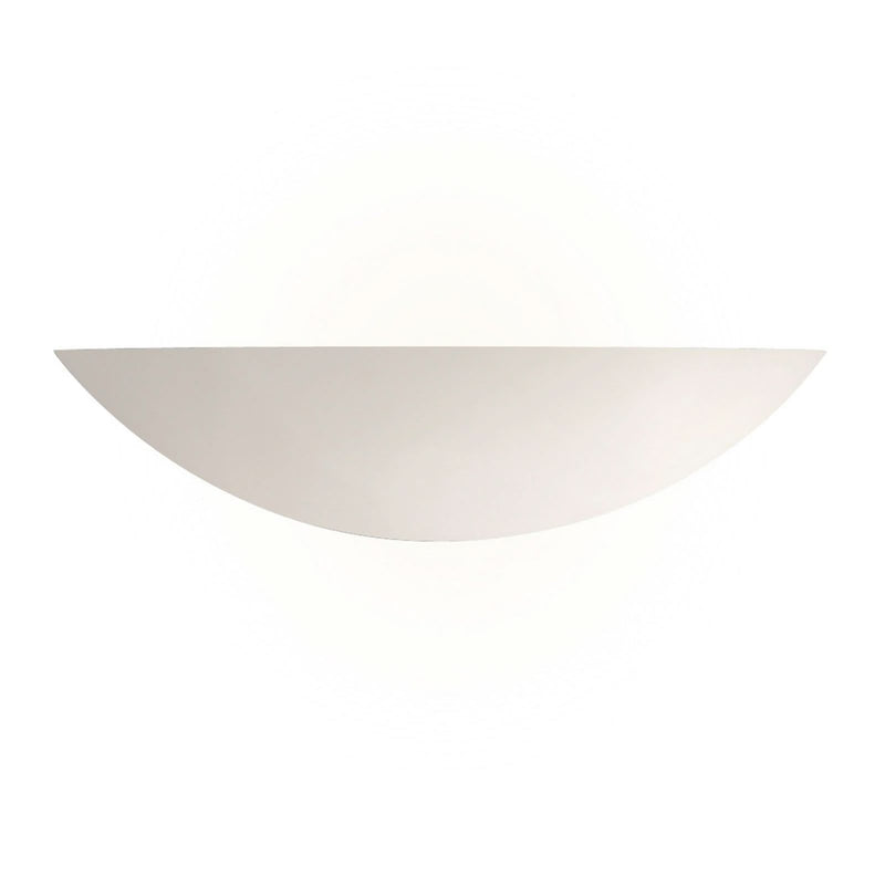 Applique murale Pale en plâtre, blanc, hauteur 10 cm