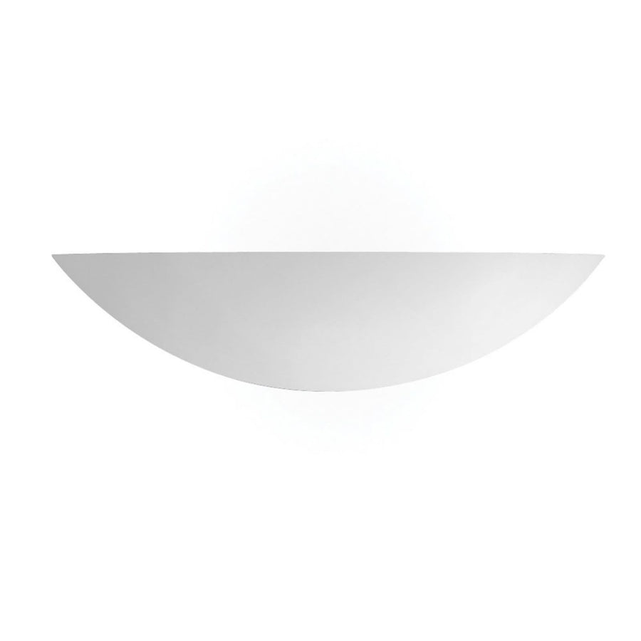 Applique murale Pale en plâtre, blanc, hauteur 10 cm