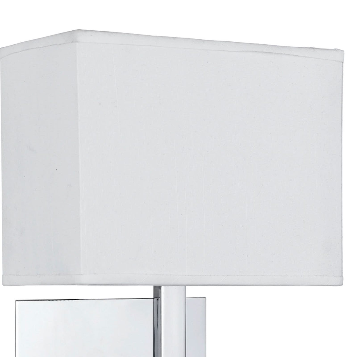 Applique murale 6519 en tissu, chrome et blanc, hauteur 26 cm