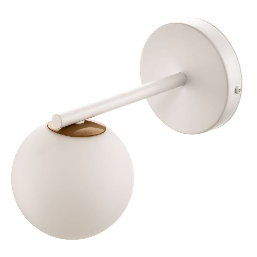 Applique murale Gama en verre, blanc, hauteur 18 cm