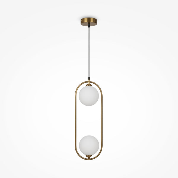 Gold-finished Ring pendant light