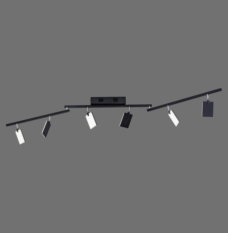 Plafonnier Pure-Mira noir, L 161 cm