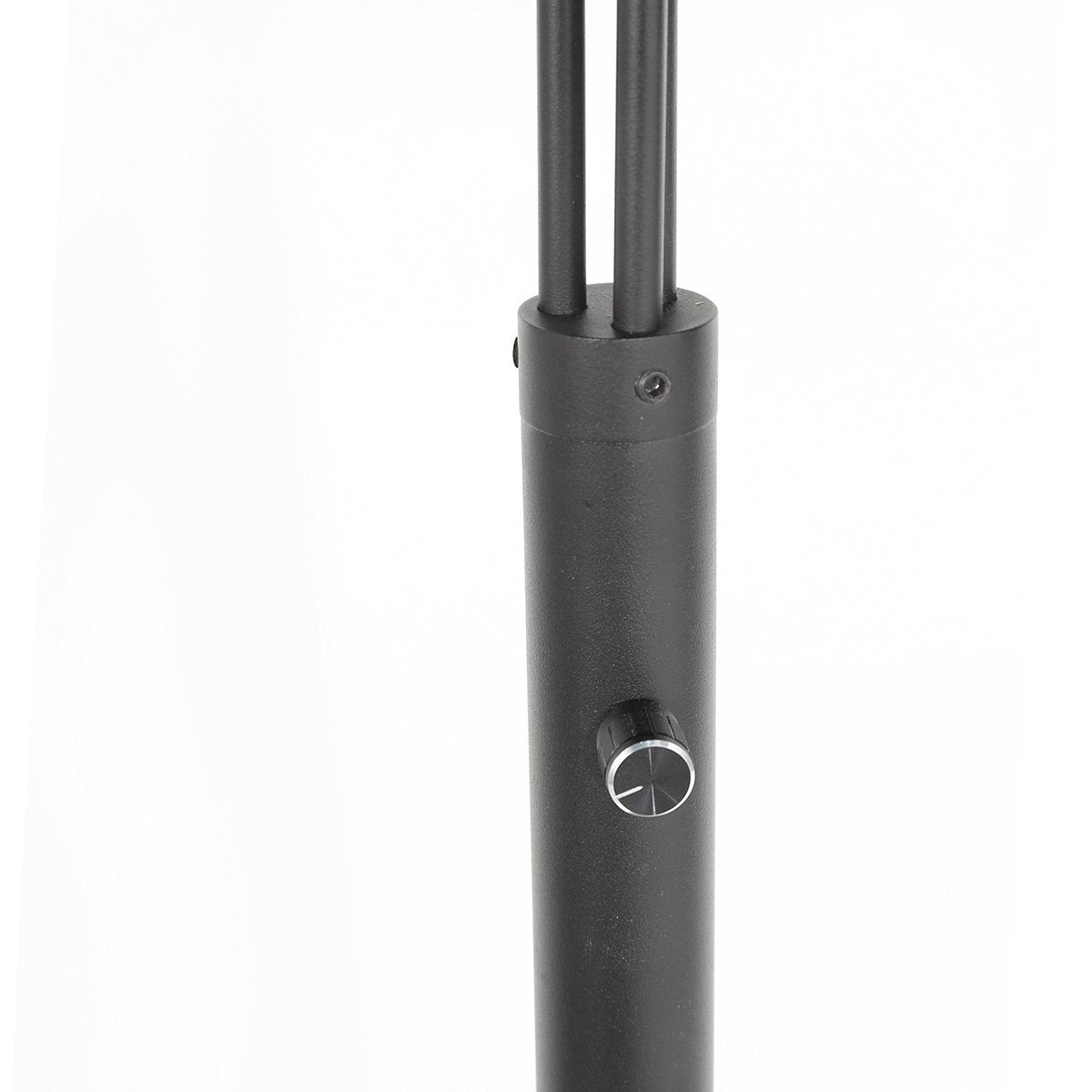 Lampadaire arc corde naturelle, 3 lumières noir mat H 180 cm | Cordéo