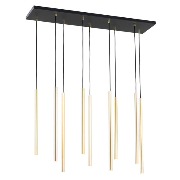 Selter 9-light gold pendant light
