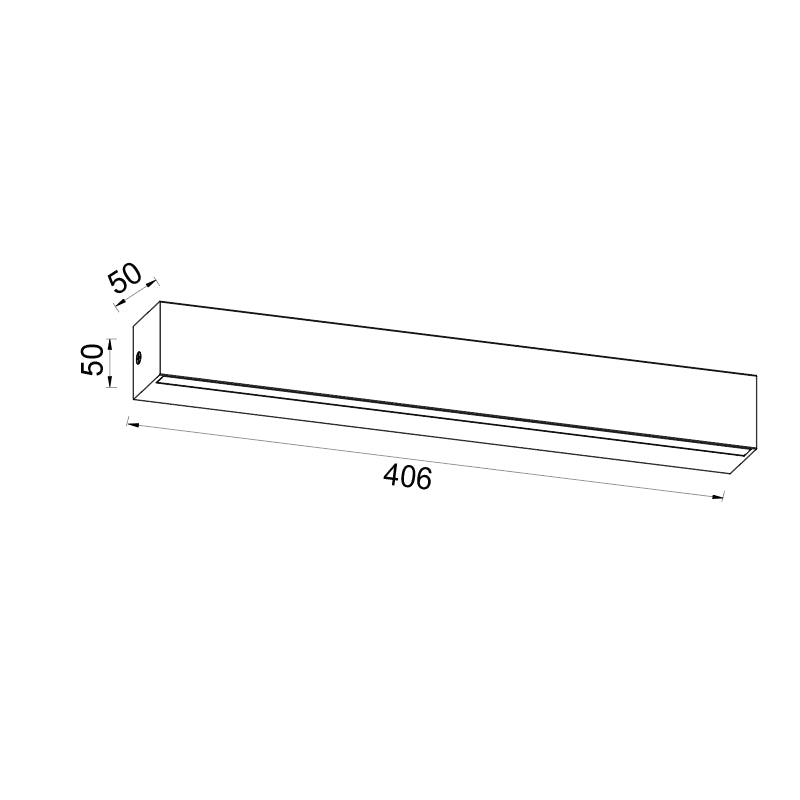 Applique murale LED Elegance grise, L 41 cm