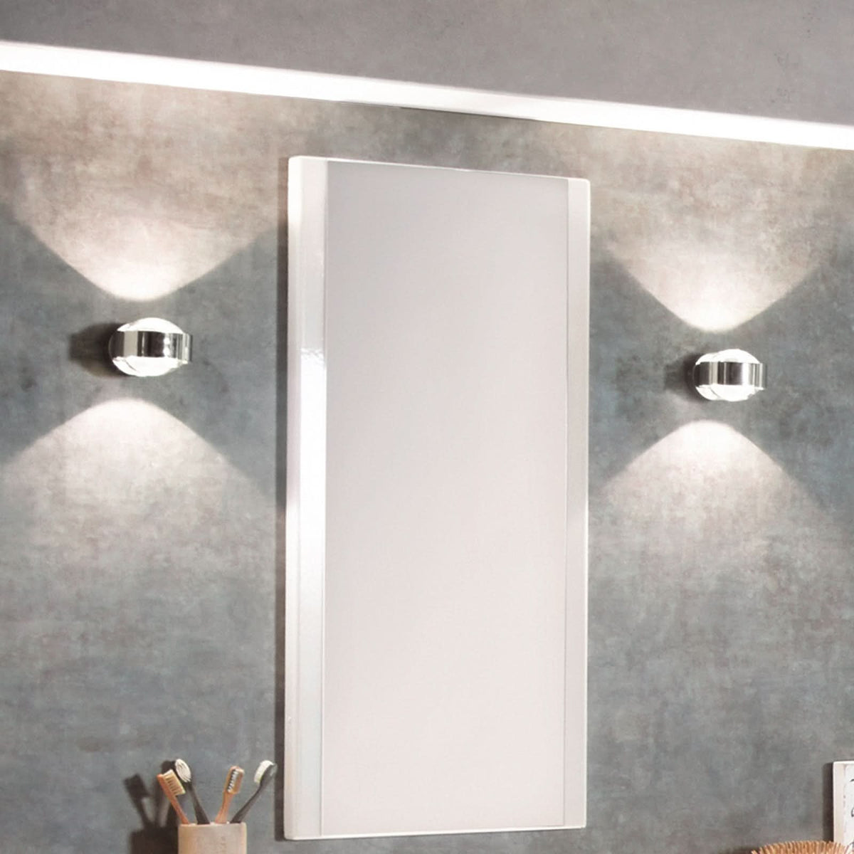 Applique murale Puk Wall en verre, chromé, hauteur 6,5 cm