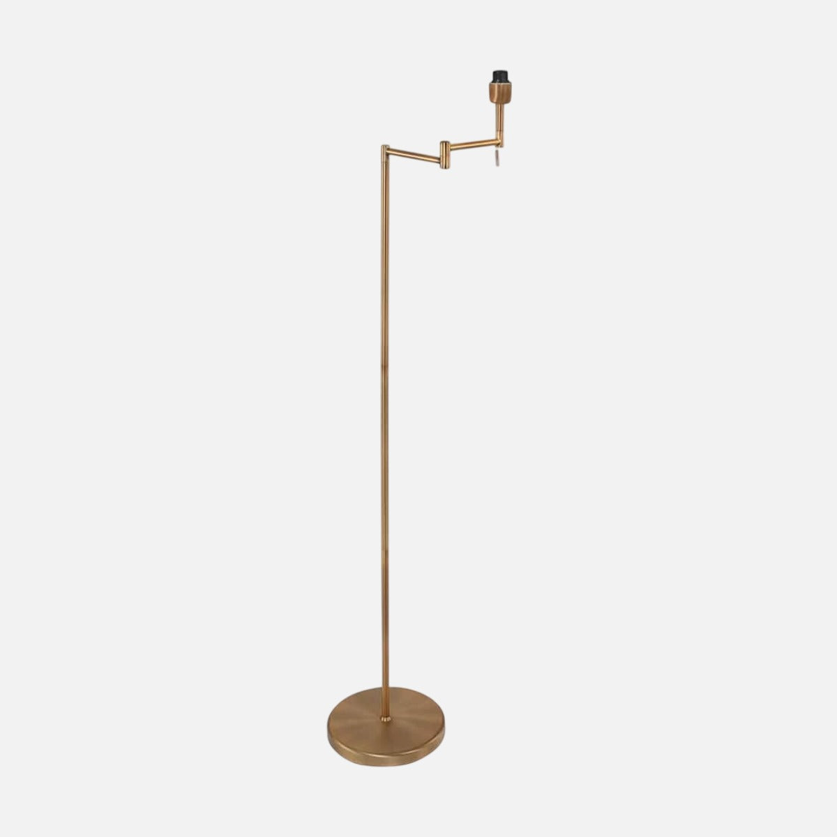 Lampadaire bronze Bella à bras orientable, sans abat-jour, sur fond clair