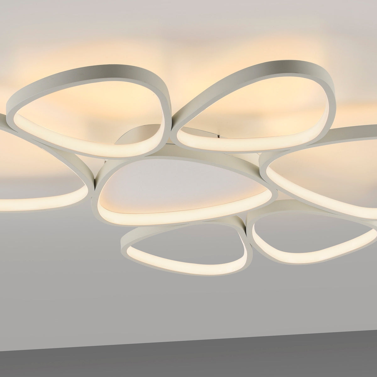 Plafonnier Pebbles blanc, L 70 cm