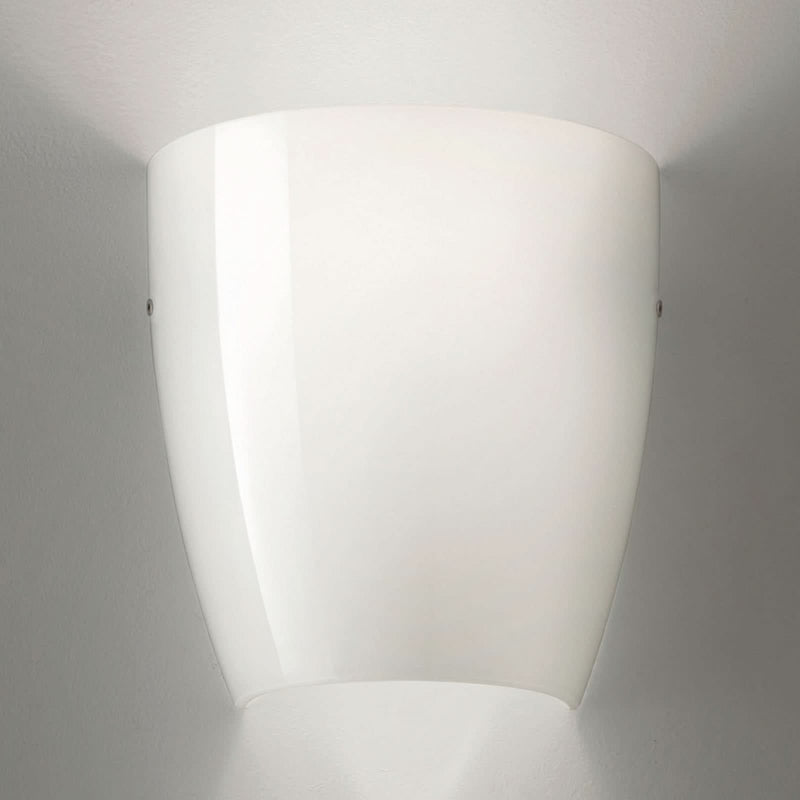 Applique murale Dafne en verre, blanc, hauteur 24 cm