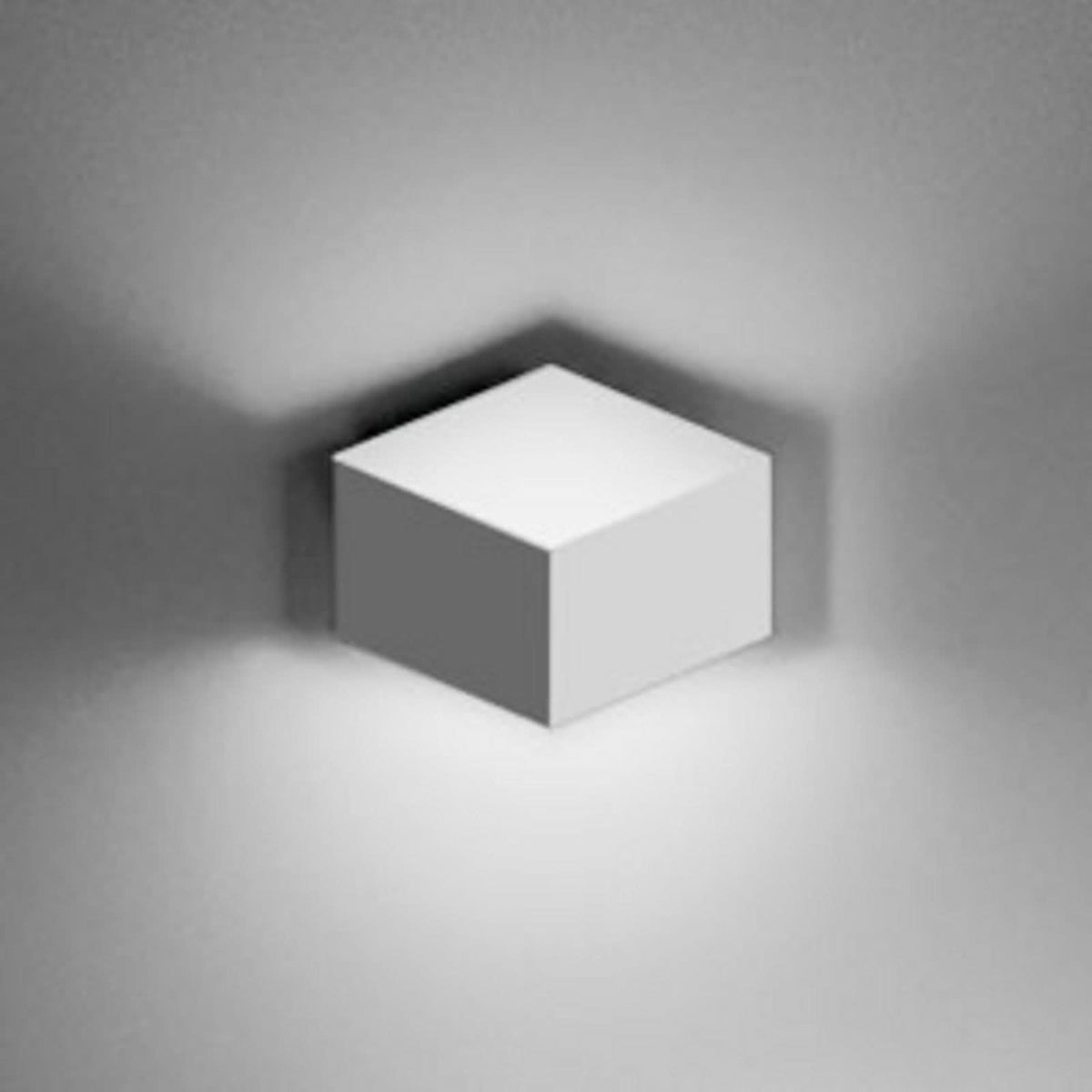 Applique murale LED Fold Surface en aluminium, crème mat, hauteur 18 cm