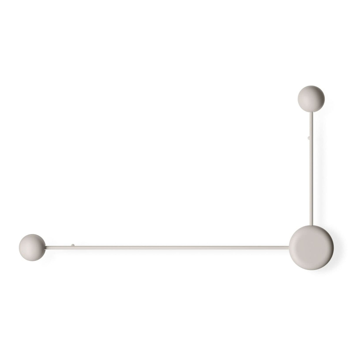 Applique murale LED Pin 1694 en aluminium, crème, 2 lumières, hauteur 70 cm