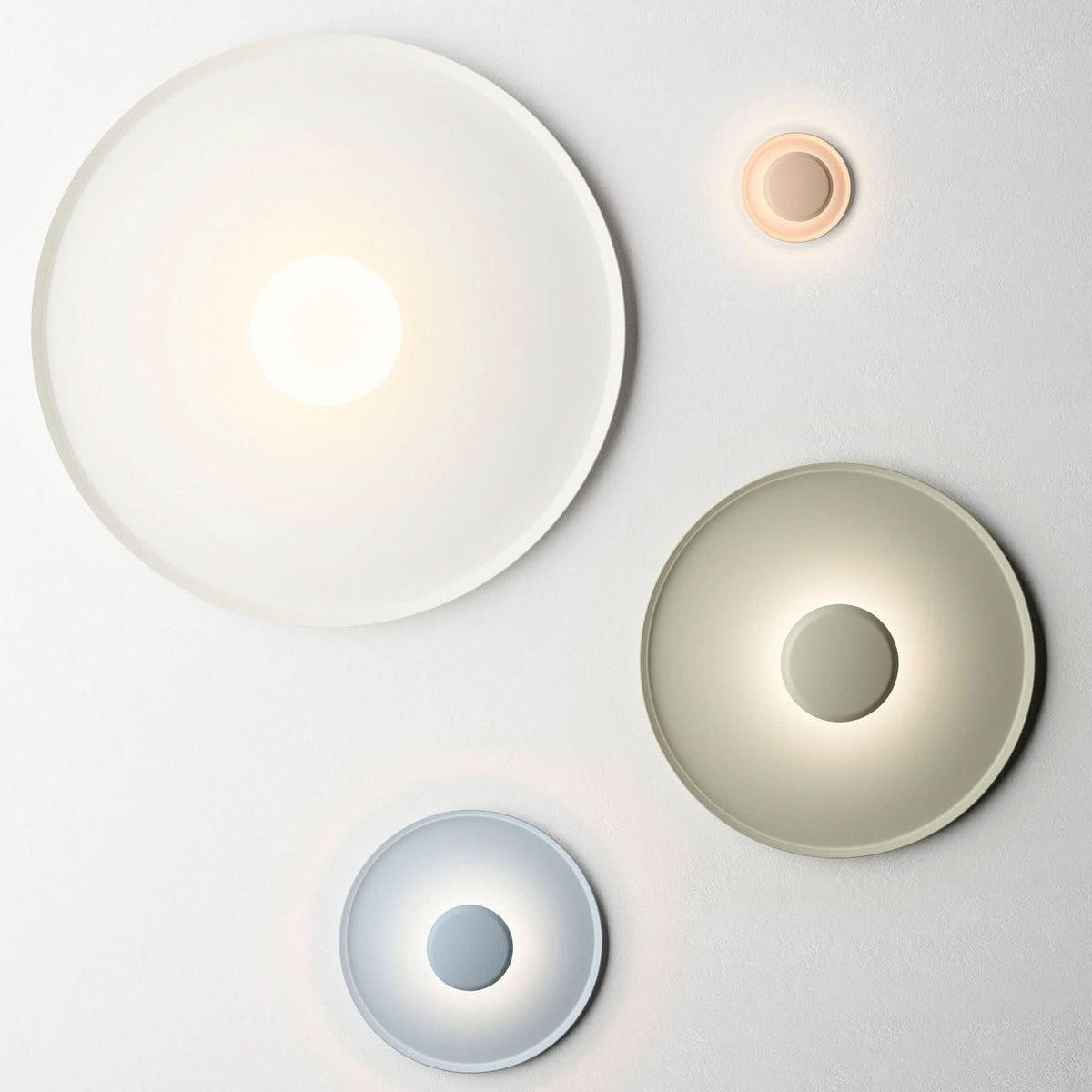 Applique murale LED Top en aluminium, bleu, Ø 40 cm