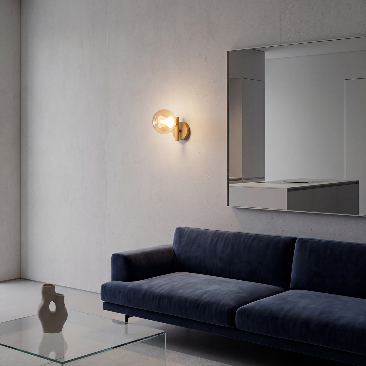Applique murale LED Andromeda dorée