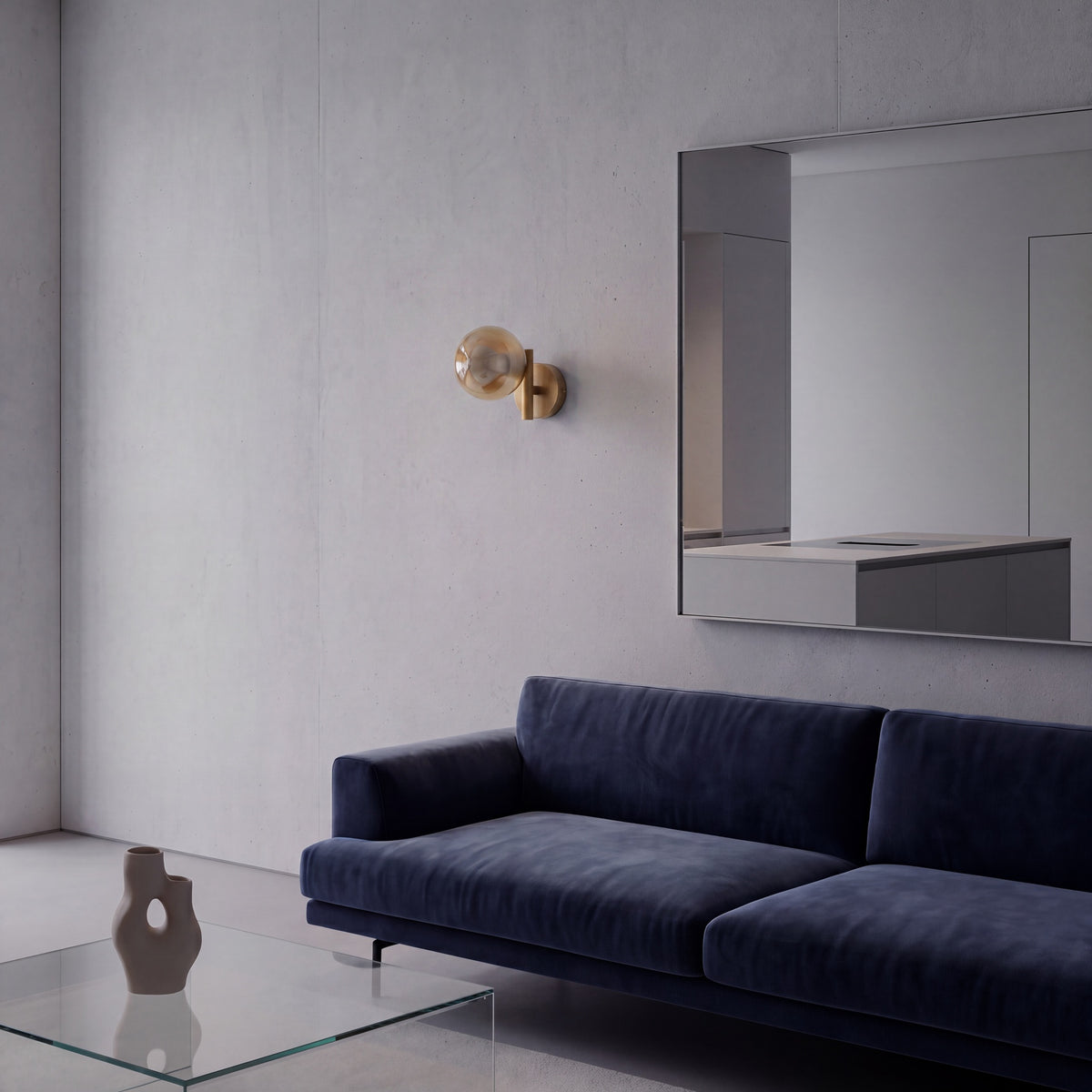 Applique murale LED Andromeda dorée