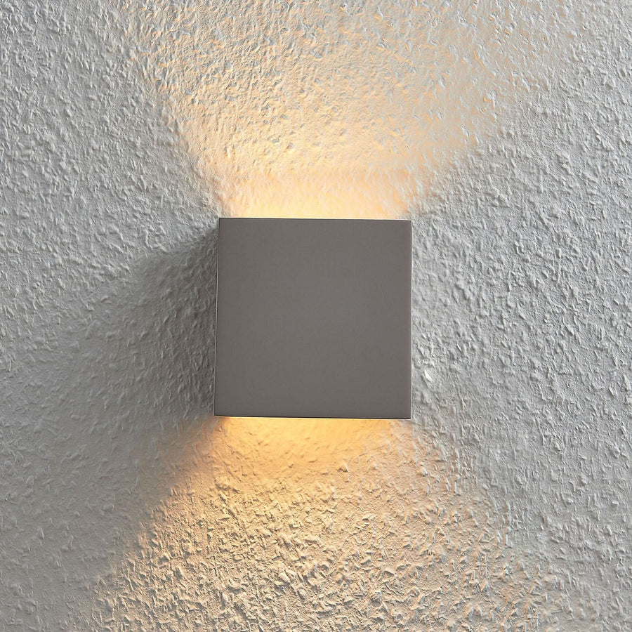 Applique murale Smira en béton, gris, hauteur 12,5 cm