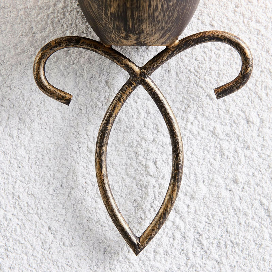 Applique murale en verre, noir doré brossé et albâtre, hauteur 22,5 cm