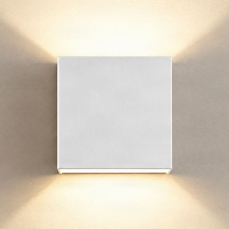 Applique murale LED Anneke en plâtre, blanc, hauteur 12,5 cm