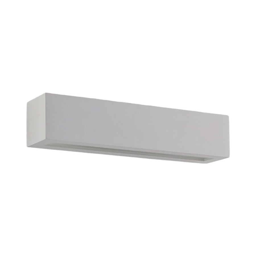 Applique murale Tjada en plâtre, blanc, 2 lumières, hauteur 7,5 cm