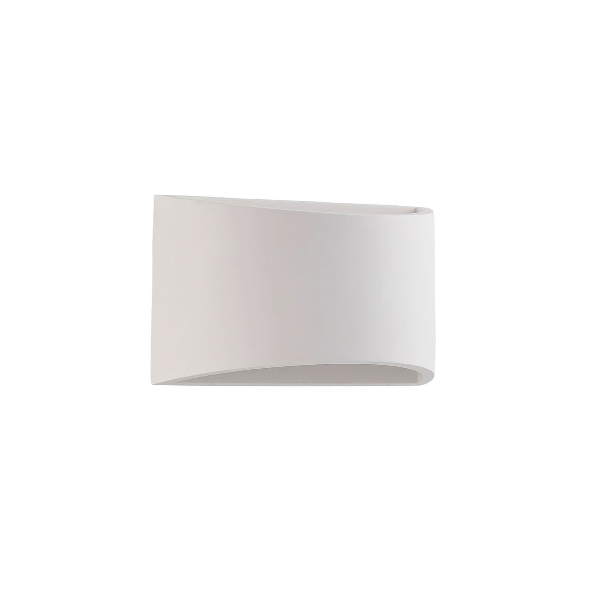 Applique murale Heiko en plâtre, blanc, hauteur 12 cm