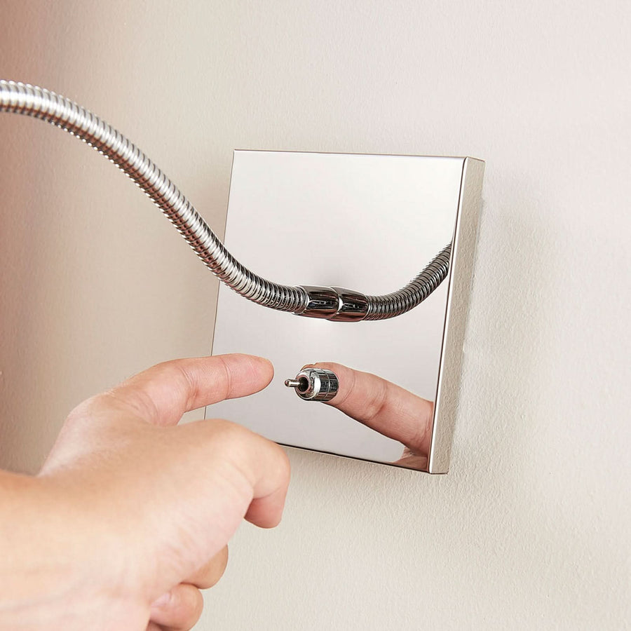 Applique murale LED Berfin en métal, chromé et transparent, hauteur 11 cm