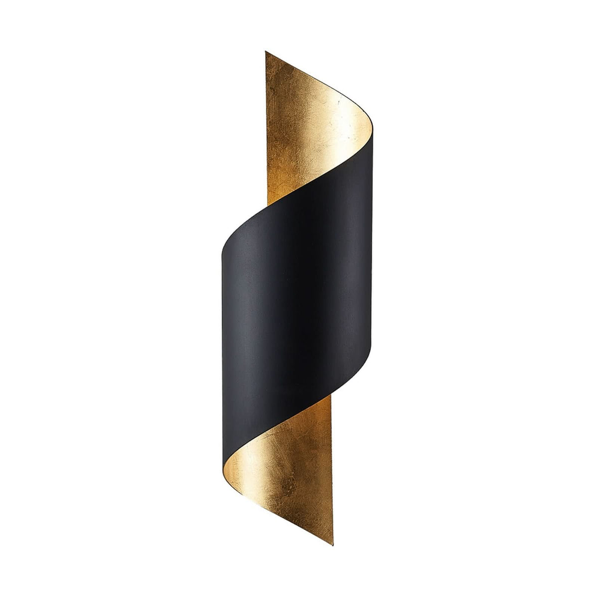 Applique murale Vanni en métal, noir et doré, hauteur 57 cm