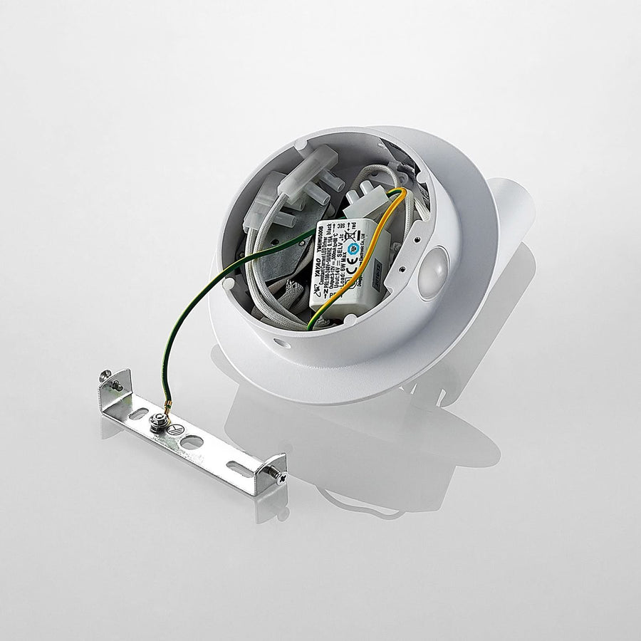 Applique murale LED en aluminium, blanc mat, 2 lumières, Ø 14 cm