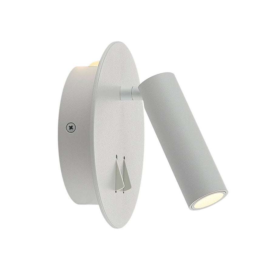 Applique murale LED en aluminium, blanc mat, 2 lumières, Ø 14 cm