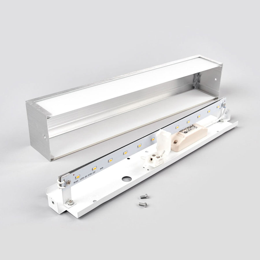 Applique murale LED en verre, hauteur 8 cm