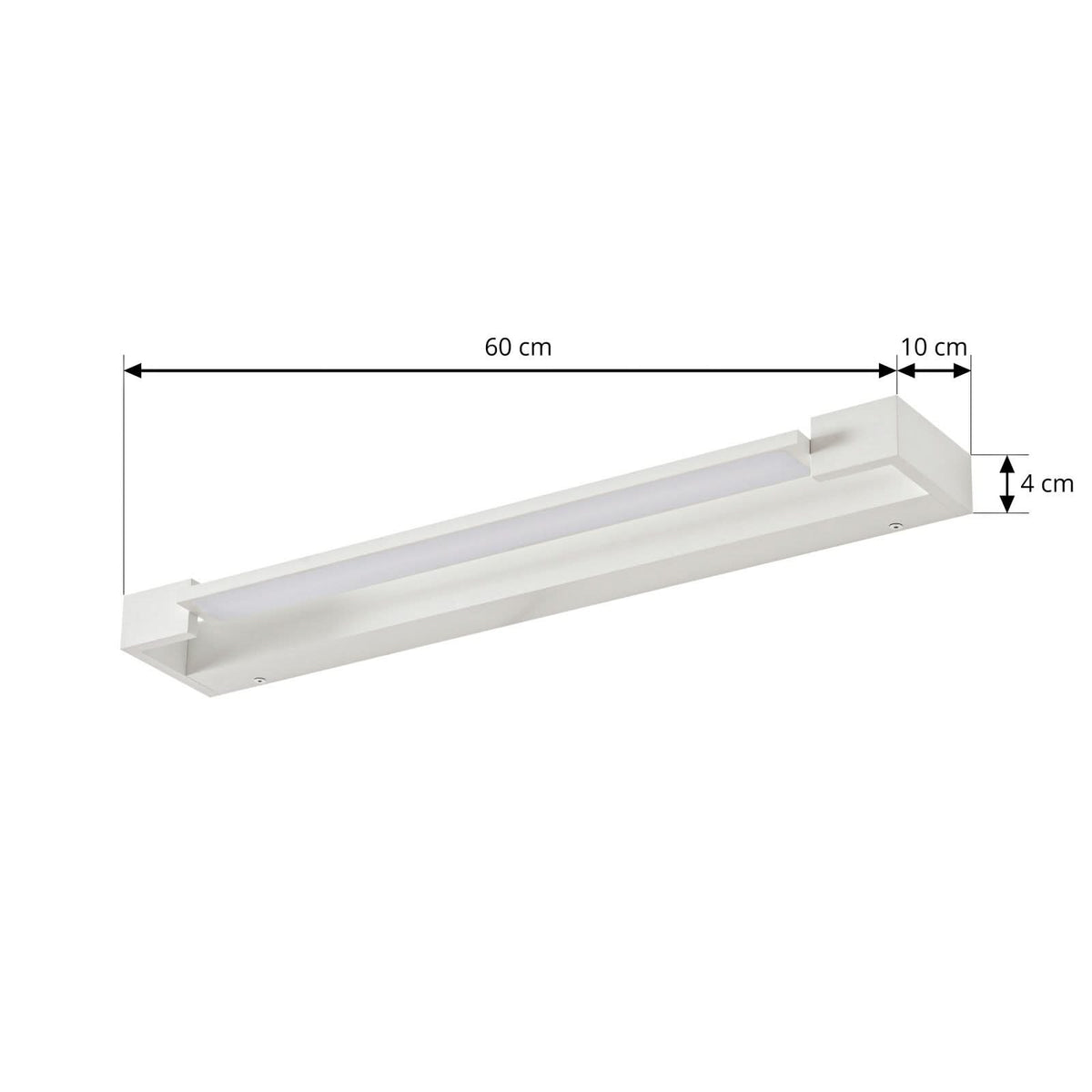 Applique murale LED Jora en aluminium, blanc, hauteur 4 cm, IP44