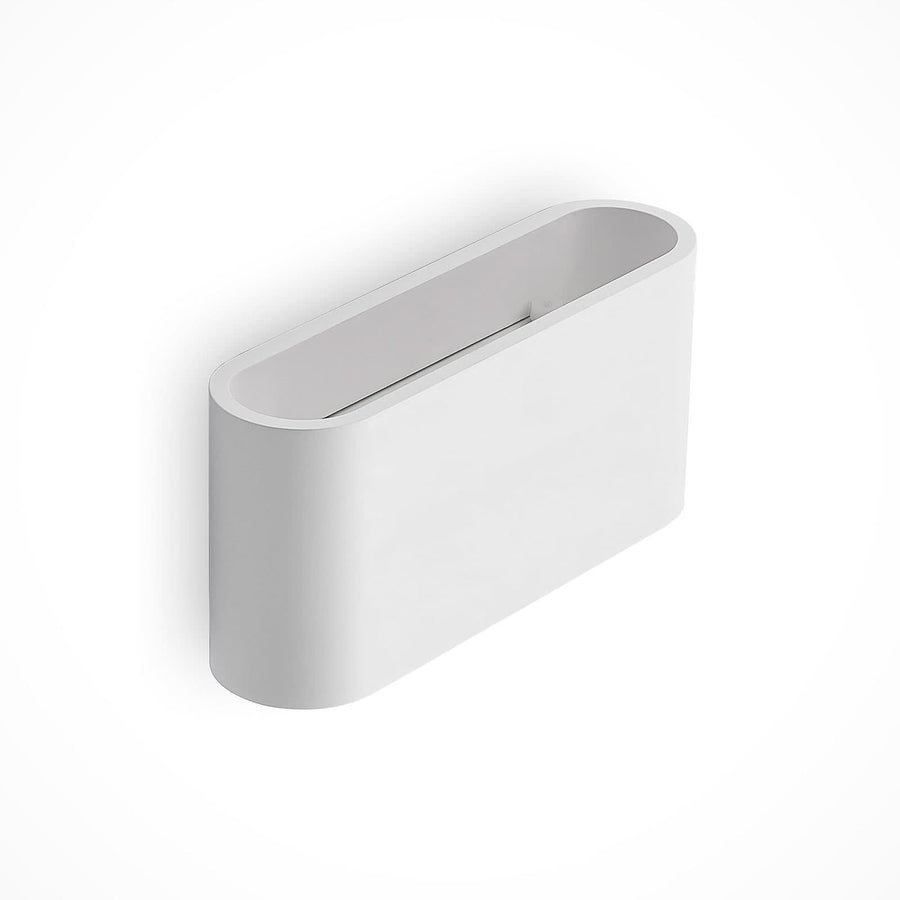 Applique murale Mavora en plâtre, blanc, 2 lumières, hauteur 12 cm, 5 W, largeur 25 cm