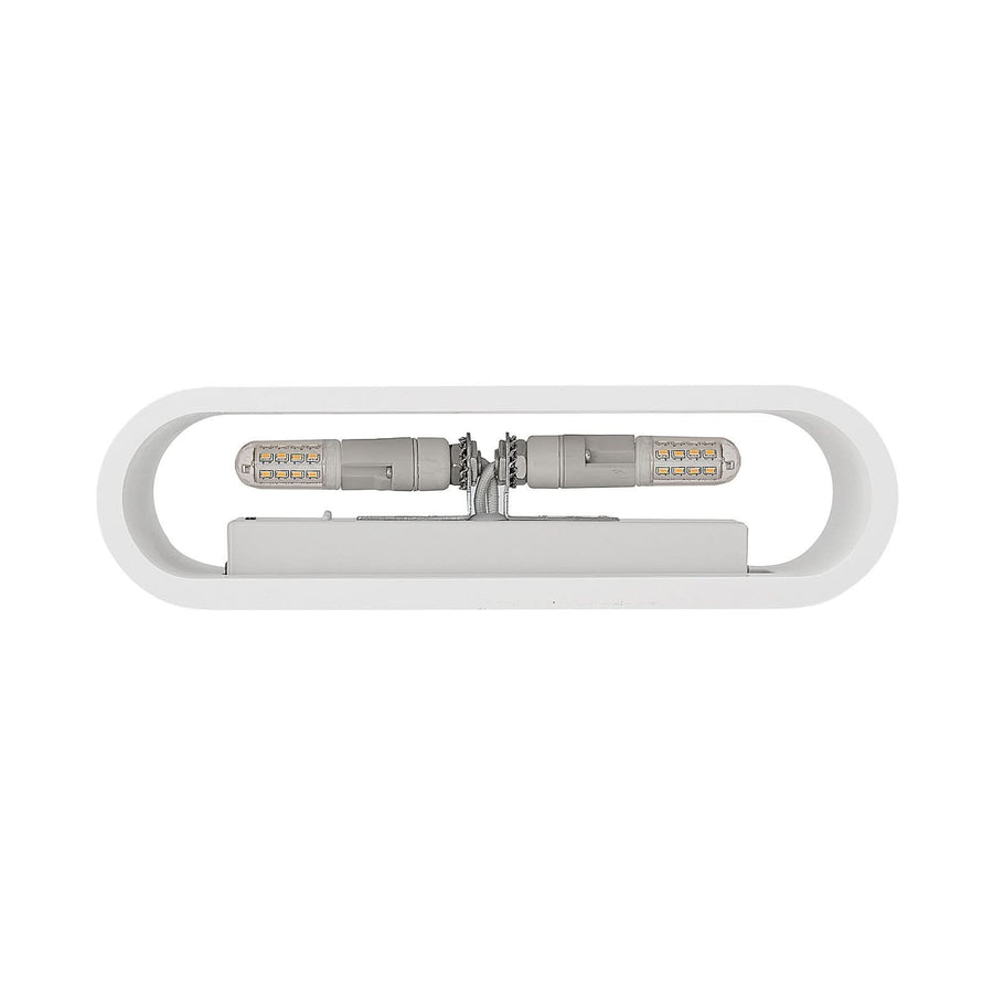 Applique murale Mavora en plâtre, blanc, 2 lumières, hauteur 12 cm, 5 W, largeur 25 cm