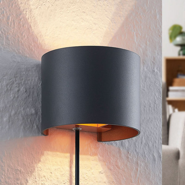 Applique murale Zuzana en aluminium, noir et doré, hauteur 9,7 cm, 8 W, largeur 13 cm, modèle 2