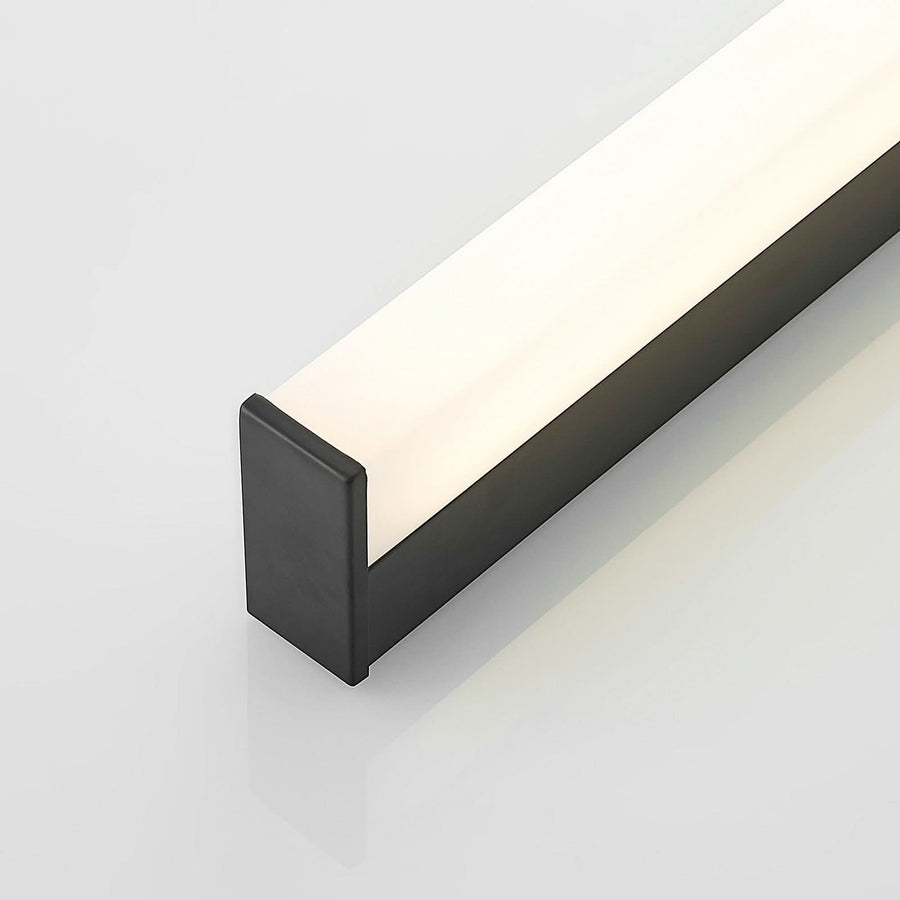 Applique murale LED Ulisan en aluminium, noir mat et blanc, hauteur 4 cm, IP44, 3000 K, 7,2 W
