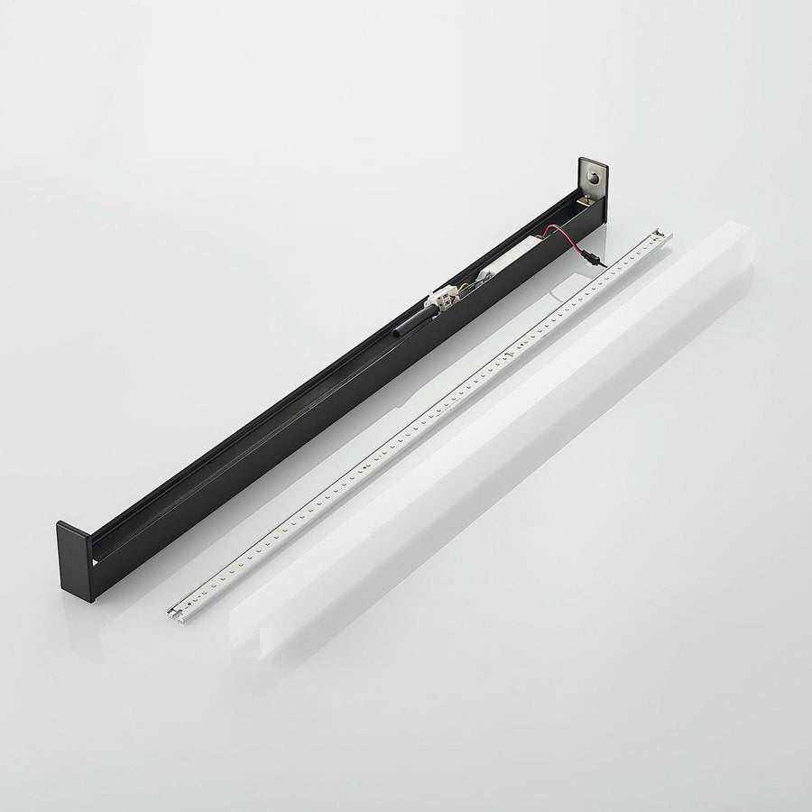 Applique murale LED Ulisan en aluminium, noir mat et blanc, hauteur 4 cm, IP44, 3000 K, 11 W