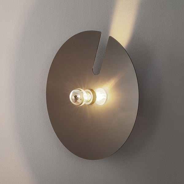 Applique murale Mirro 2.0 45 en aluminium, chromé et noir, Ø 45 cm