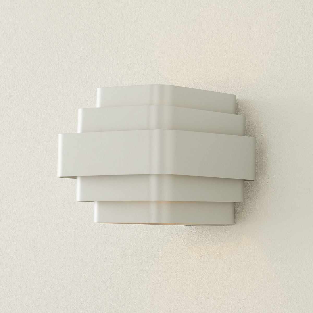 Applique murale J.j.w. 02 18 en aluminium, argenté, hauteur 15 cm