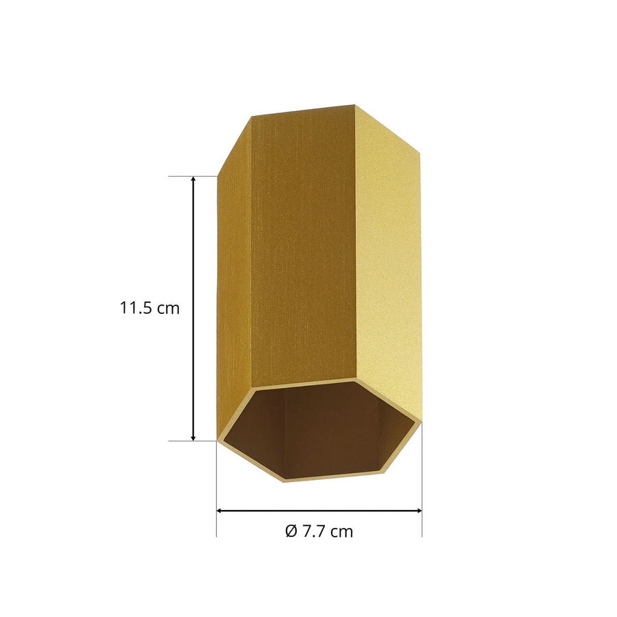 Applique murale Hexo en aluminium, doré, Ø 7,7 cm